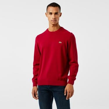  Lacoste Erkek Regular Fit Bisiklet Yaka Kırmızı Kazak