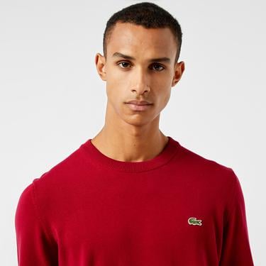  Lacoste Erkek Regular Fit Bisiklet Yaka Kırmızı Kazak