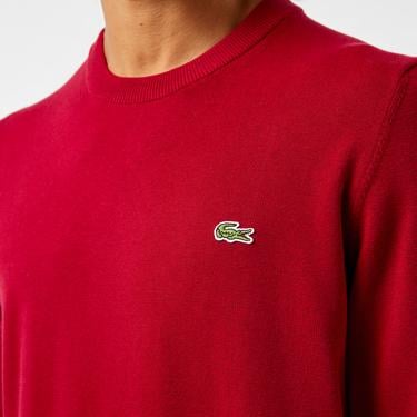  Lacoste Erkek Regular Fit Bisiklet Yaka Kırmızı Kazak