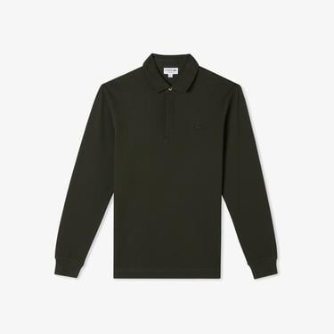  Lacoste Paris Erkek Regular Fit Uzun Kollu Haki Polo