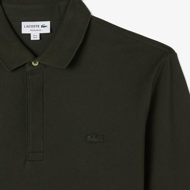  Lacoste Paris Erkek Regular Fit Uzun Kollu Haki Polo
