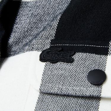  Kadın Regular Fit Ekose Siyah Gömlek