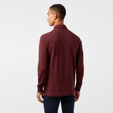  Erkek Regular Fit Uzun Kollu Bordo Paris Polo