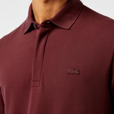  Erkek Regular Fit Uzun Kollu Bordo Paris Polo