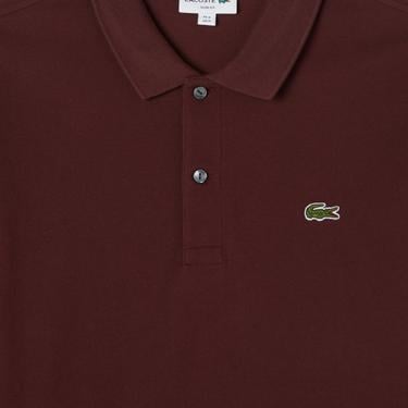  L.12.12 Erkek Slim Fit Uzun Kollu Bordo Polo