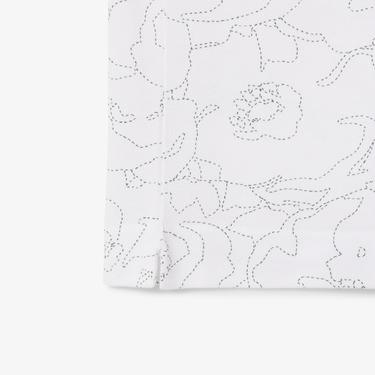  Erkek Classic Fit Desenli Beyaz Polo