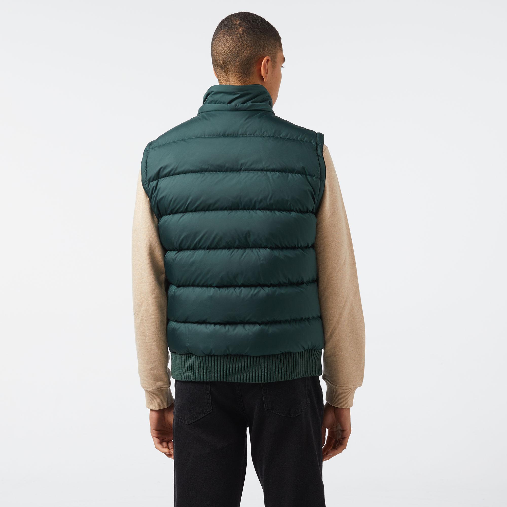 Erkek Kapüşonlu Koyu Yeşil Mont