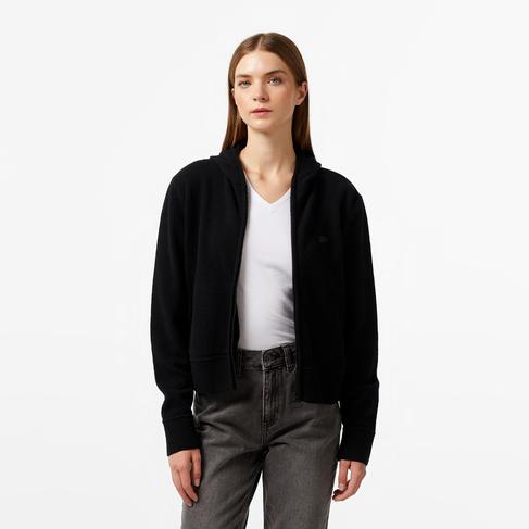  Lacoste Kadın Relaxed Fit Kapüşonlu Siyah Hırka