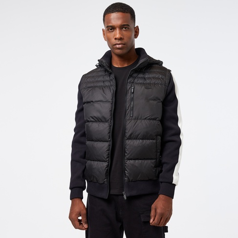  Lacoste Erkek Kapüşonlu Siyah Mont