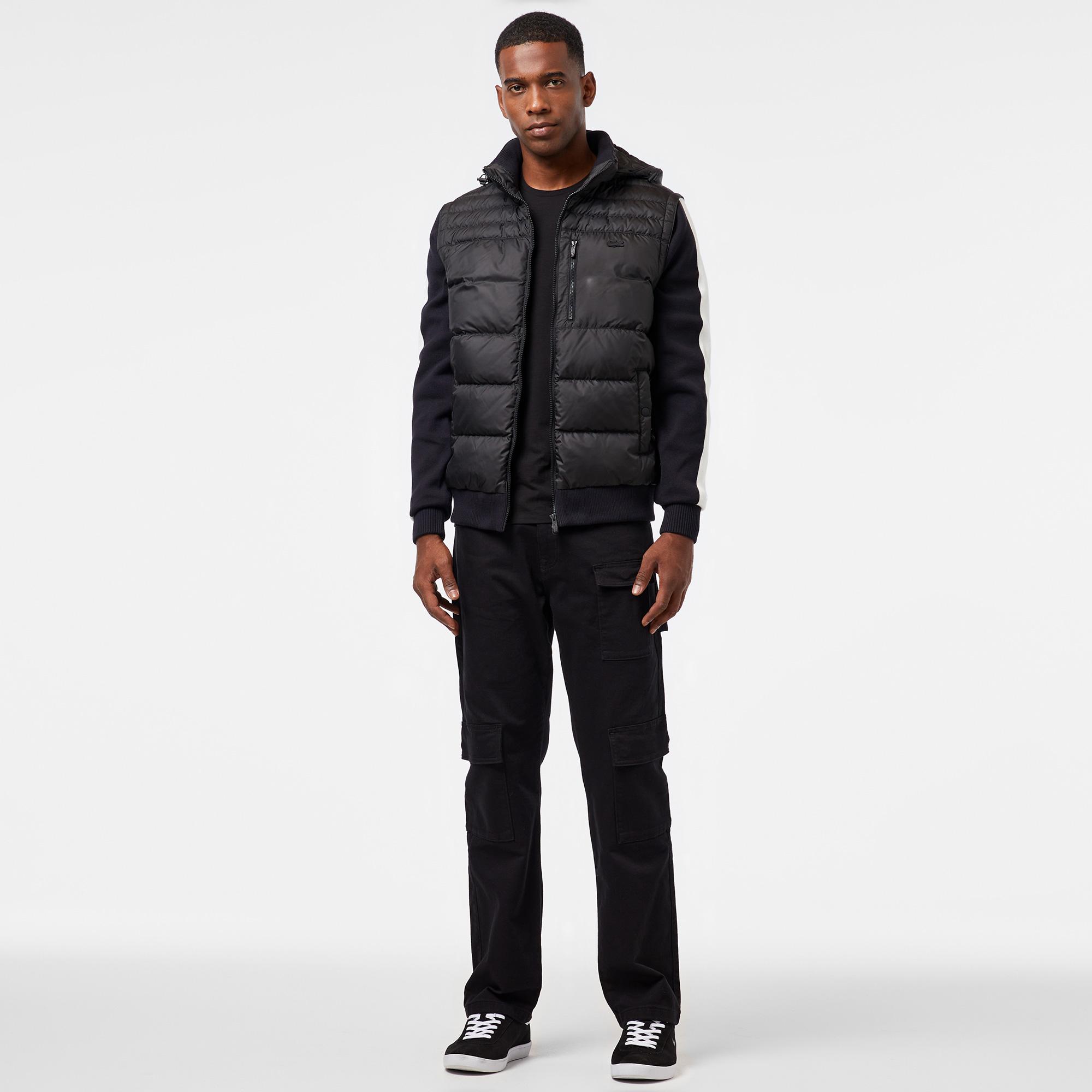 Lacoste Erkek Kapüşonlu Siyah Mont