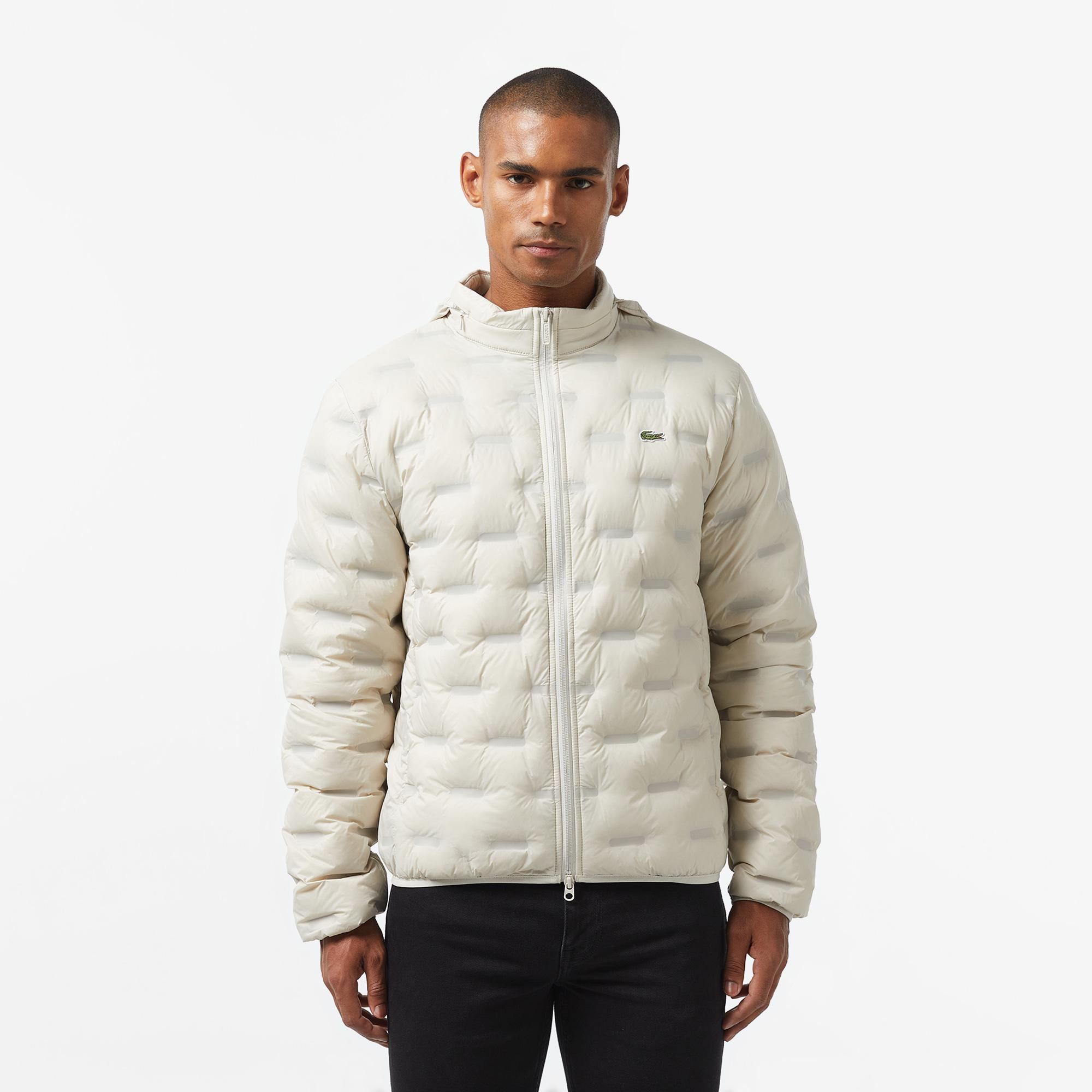 Erkek Regular Fit Kapüşonlu Kapitone Gri Mont