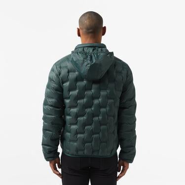  Lacoste Erkek Regular Fit Kapüşonlu Kapitone Koyu Yeşil Mont