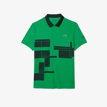  Erkek Regular Fit Baskılı Yeşil Polo