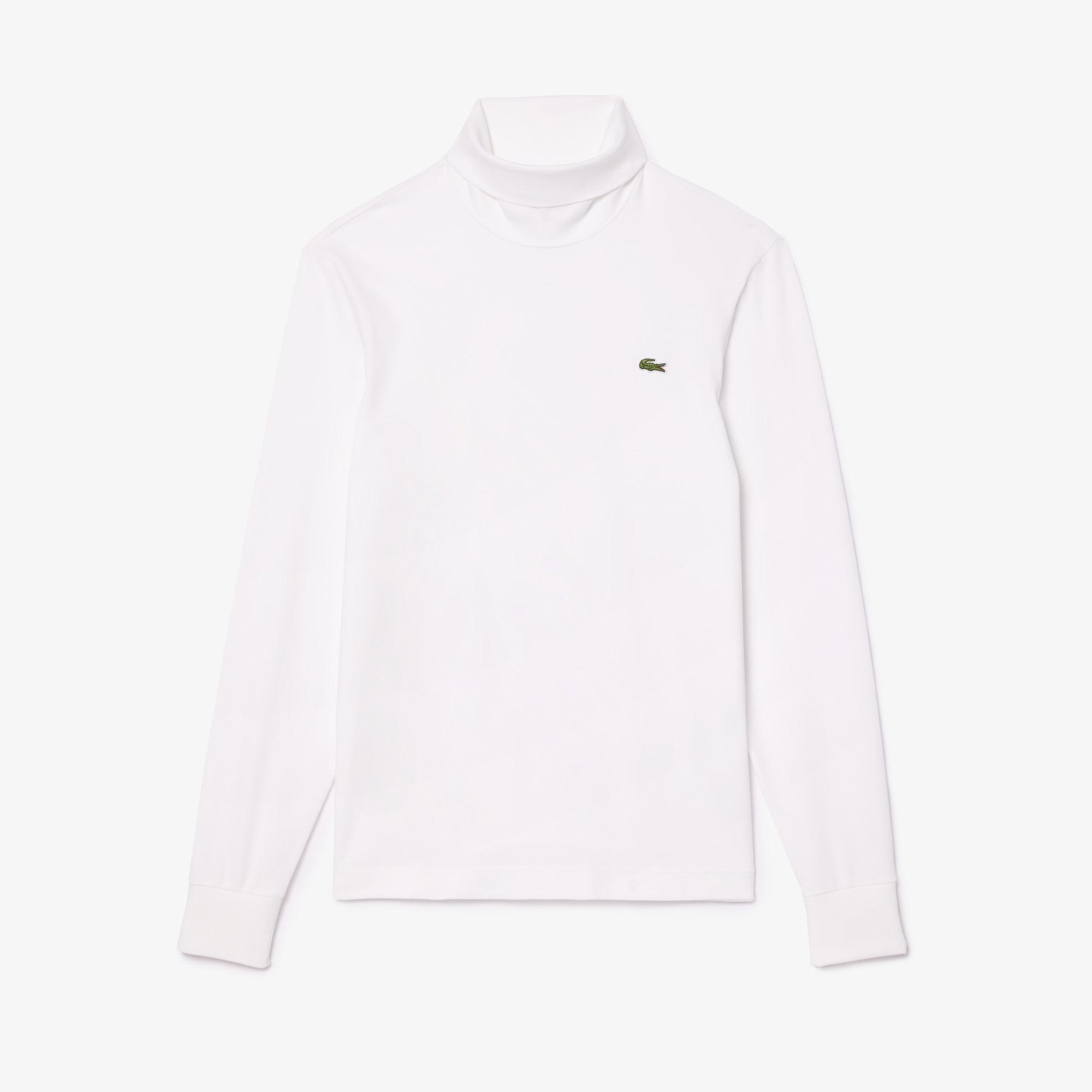 Erkek Regular Fit Boğazlı Yaka Beyaz T-Shirt