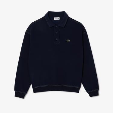  Lacoste Erkek Loose Fit Polo Yaka Lacivert Sweatshirt