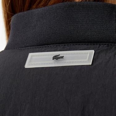  Kadın Relaxed Fit Dik Yaka Siyah Mont