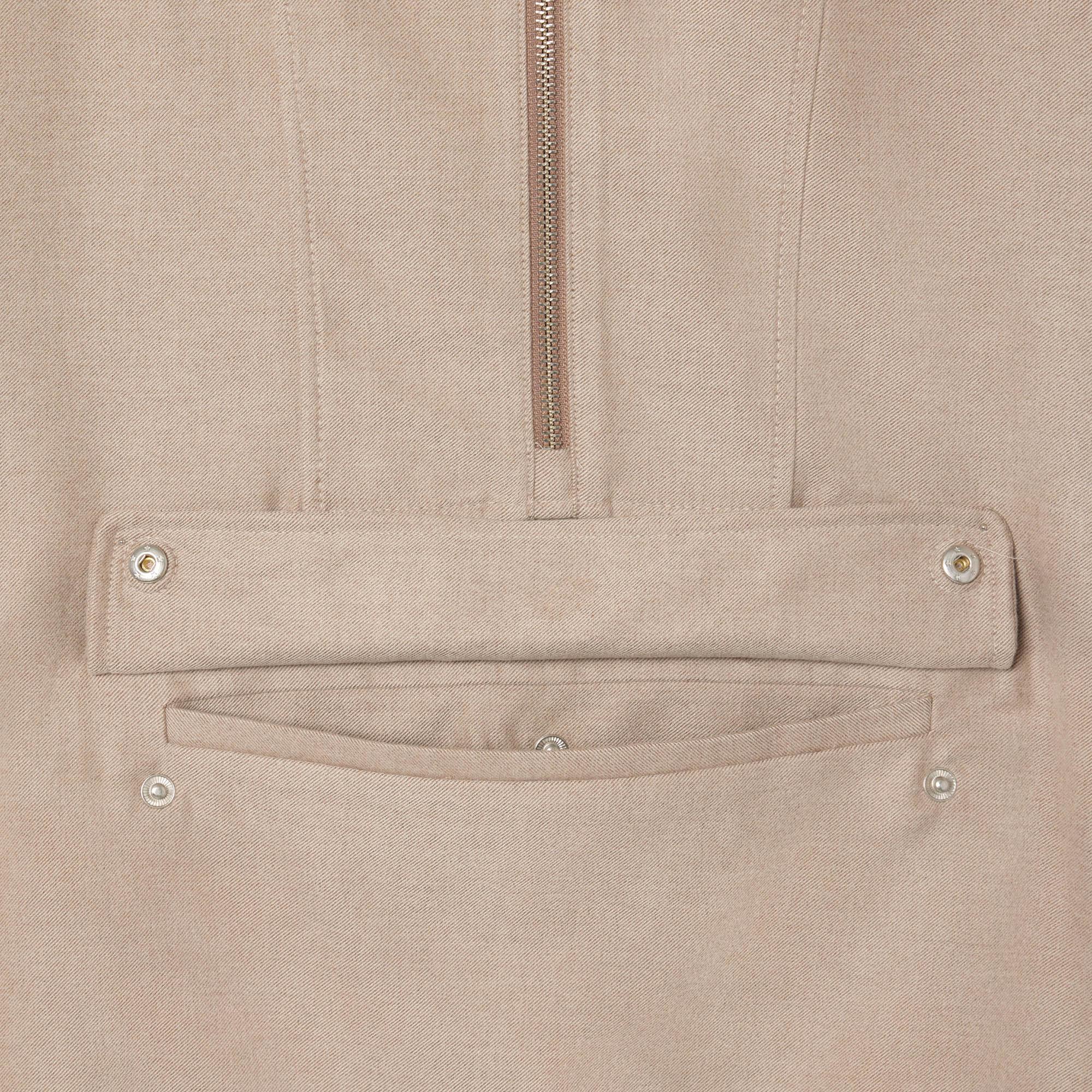 Kadın Oversize Fit Kapüşonlu Bej Ceket