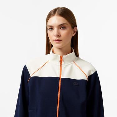  Kadın Relaxed Fit Dik Yaka Lacivert Sweatshirt