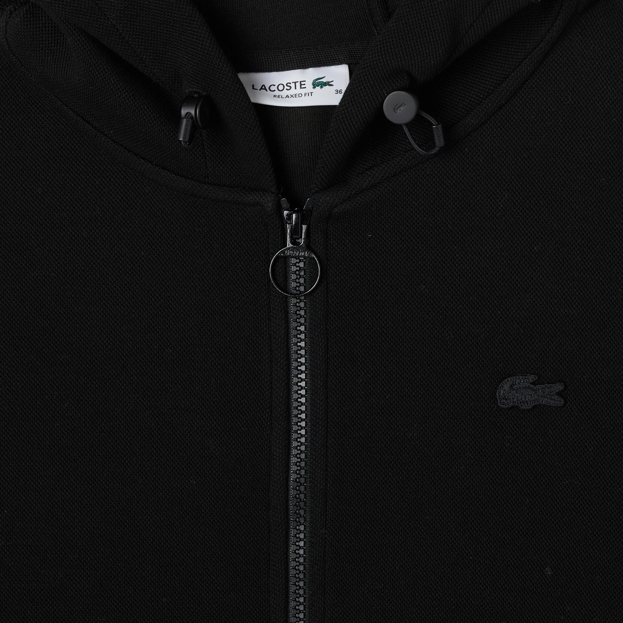 Kadın Relaxed Fit Kapüşonlu Siyah Sweatshirt