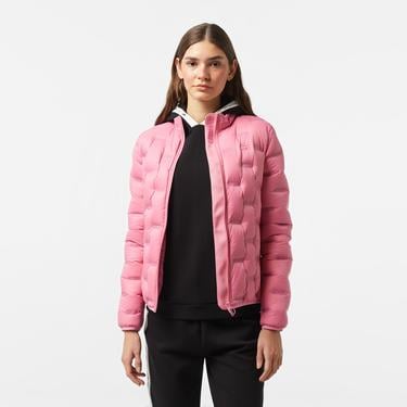  Kadın Regular Fit Kapüşonlu Kapitone Pembe Mont