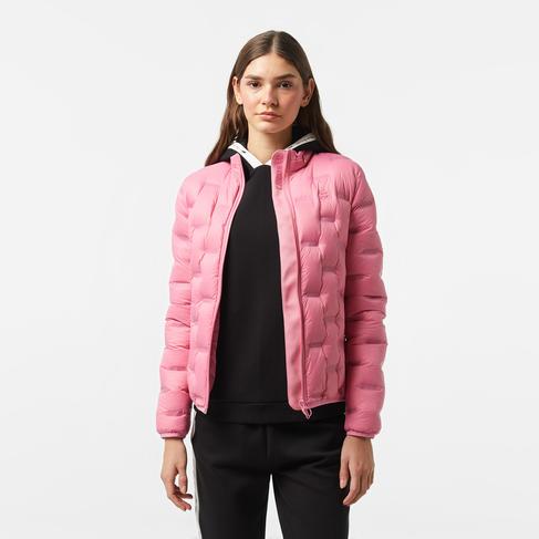  Kadın Regular Fit Kapüşonlu Kapitone Pembe Mont