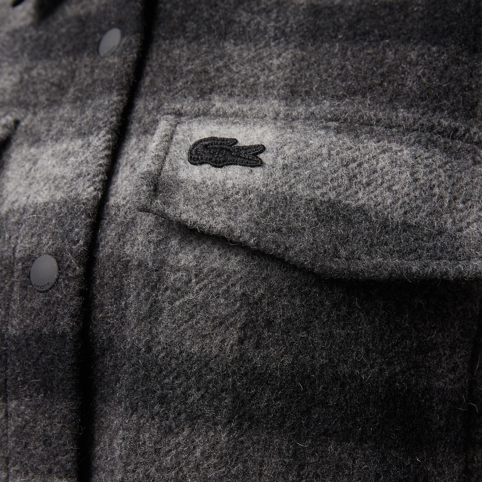 Kadın Relaxed Fit Gömlek Yaka Siyah Ceket