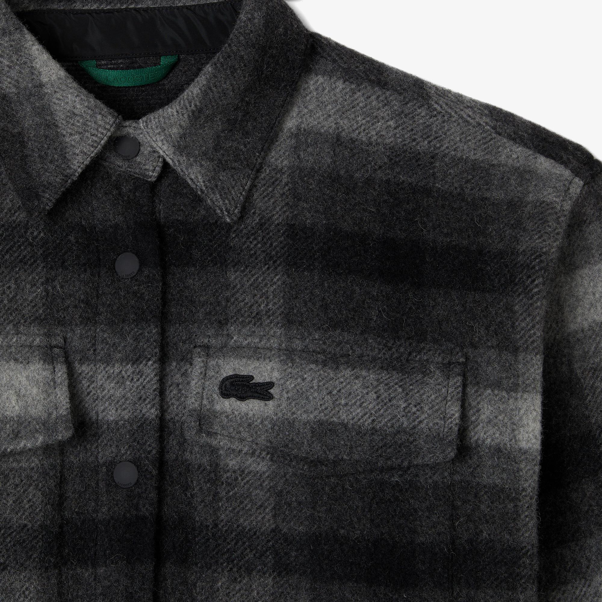 Kadın Relaxed Fit Gömlek Yaka Siyah Ceket