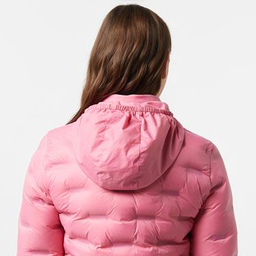  Kadın Regular Fit Kapüşonlu Kapitone Pembe Mont