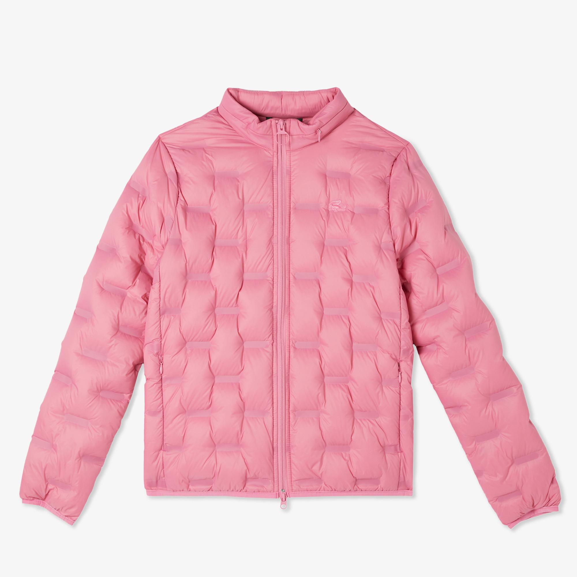 Lacoste Kadın Regular Fit Uzun Kollu Kapüşonlu Pembe Mont