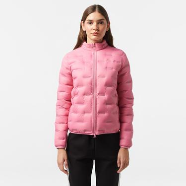  Kadın Regular Fit Kapüşonlu Kapitone Pembe Mont