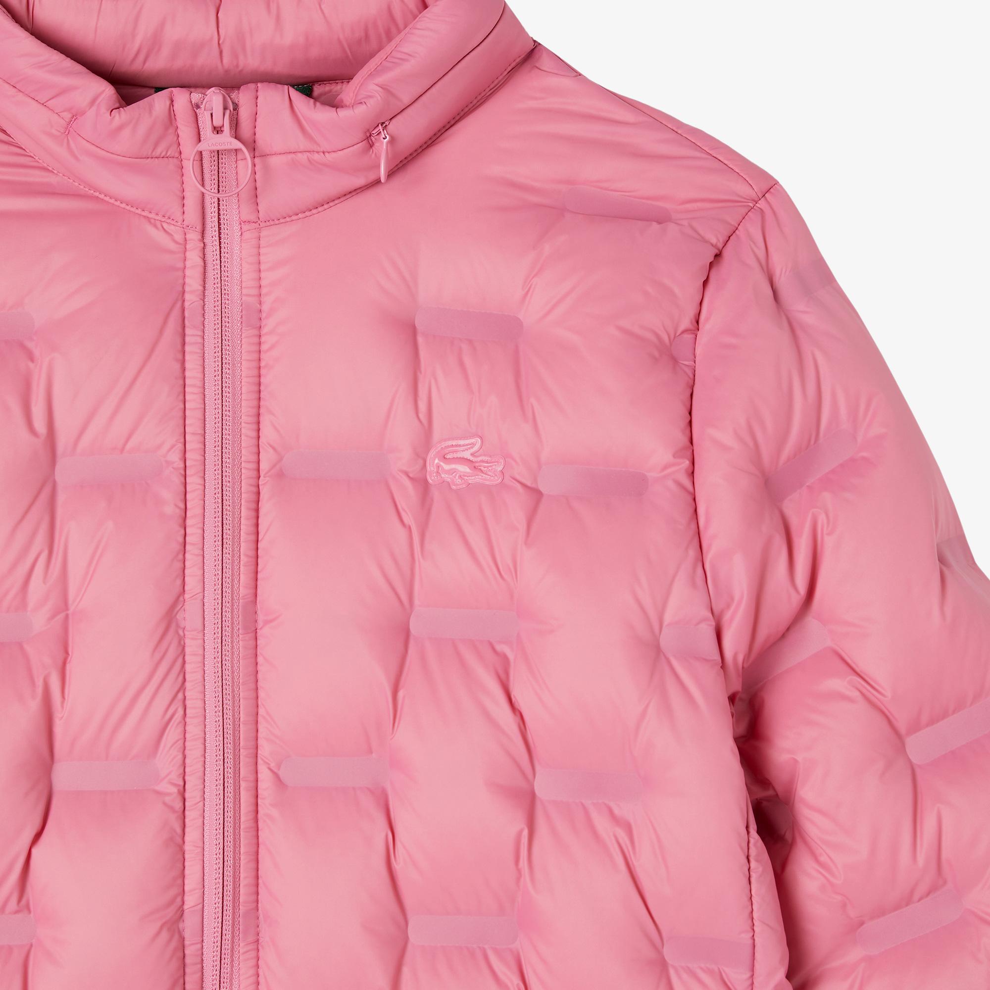 Lacoste Kadın Regular Fit Uzun Kollu Kapüşonlu Pembe Mont