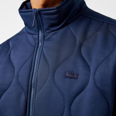  Erkek Relaxed Fit Dik Yaka Kapitone Lacivert Mont