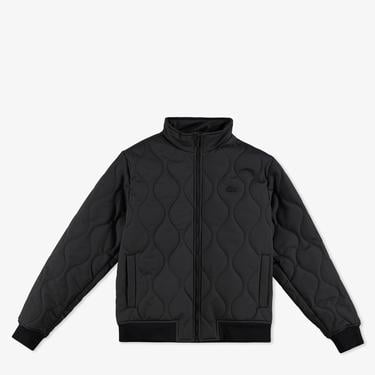  Erkek Relaxed Fit Dik Yaka Kapitone Siyah Mont