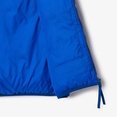  Erkek Kapüşonlu Mavi Şişme Yelek