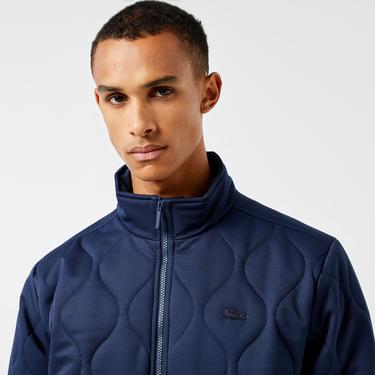  Erkek Relaxed Fit Dik Yaka Kapitone Lacivert Mont