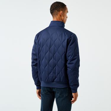  Erkek Relaxed Fit Dik Yaka Kapitone Lacivert Mont