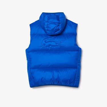  Erkek Kapüşonlu Mavi Şişme Yelek