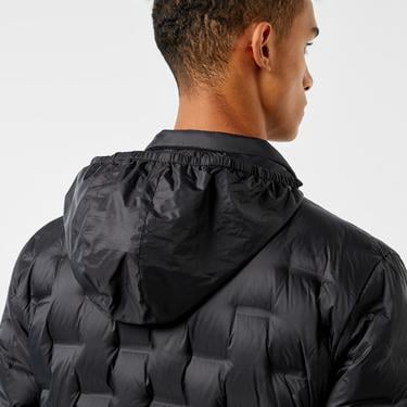  Erkek Regular Fit Kapüşonlu Kapitone Siyah Mont