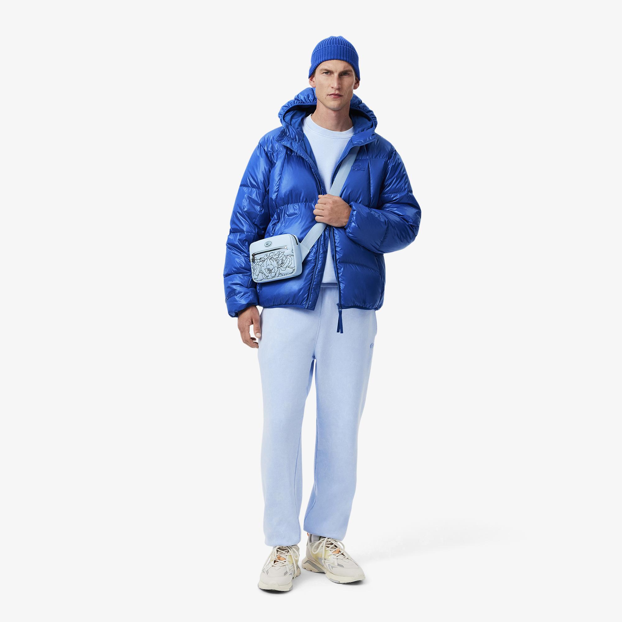 Erkek Relaxed Fit Kapüşonlu Mavi Mont