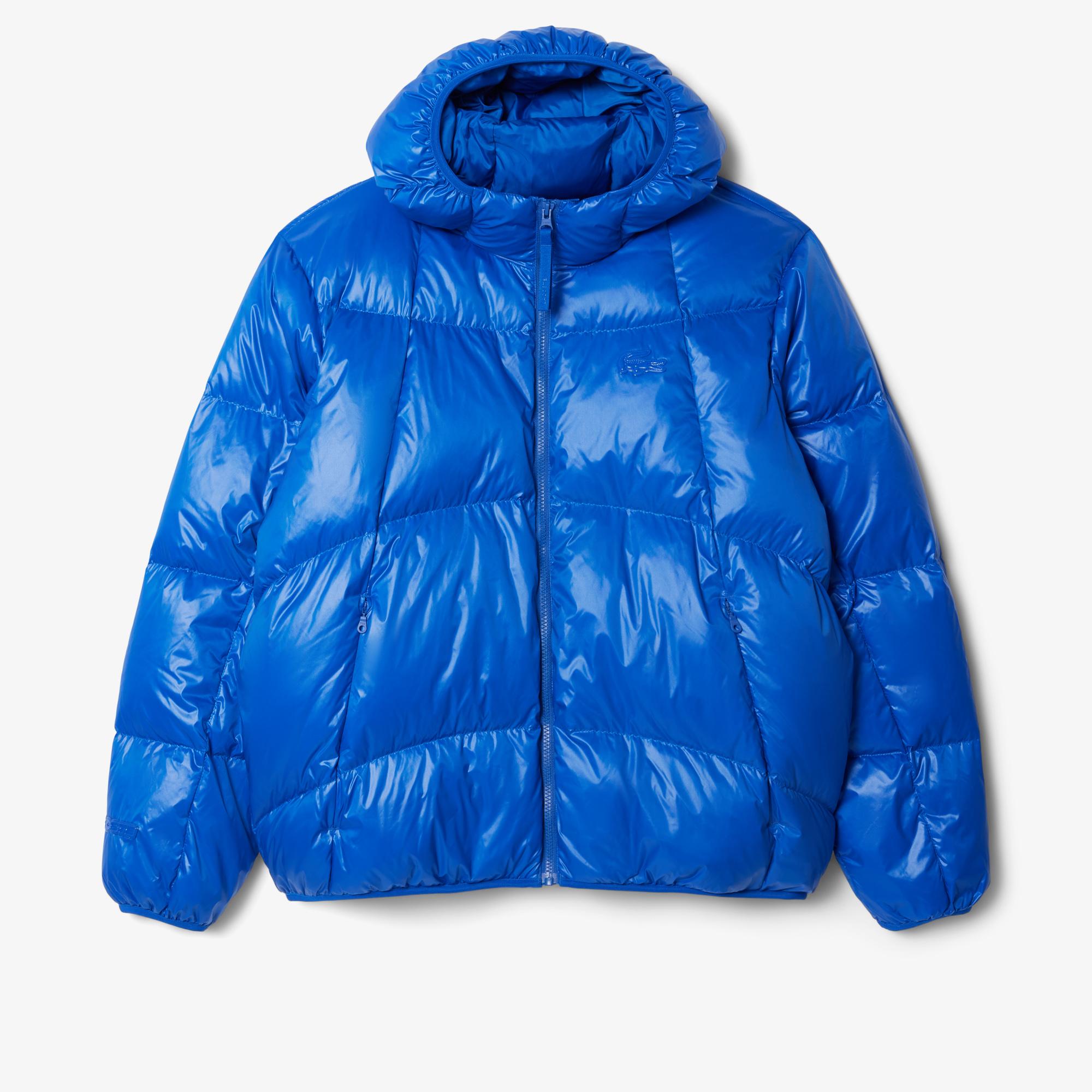 Erkek Relaxed Fit Kapüşonlu Mavi Mont