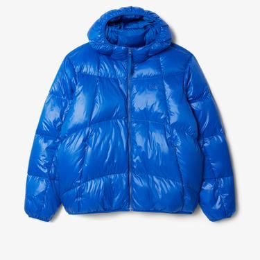  Erkek Relaxed Fit Kapüşonlu Mavi Mont