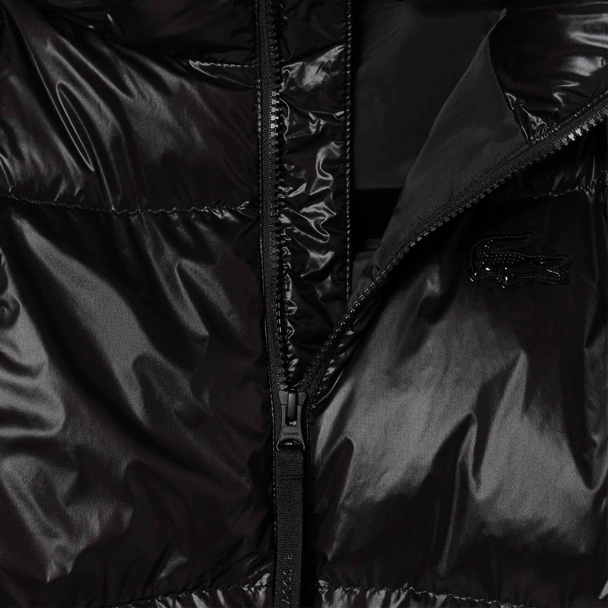 Erkek Relaxed Fit Kapüşonlu Siyah Mont