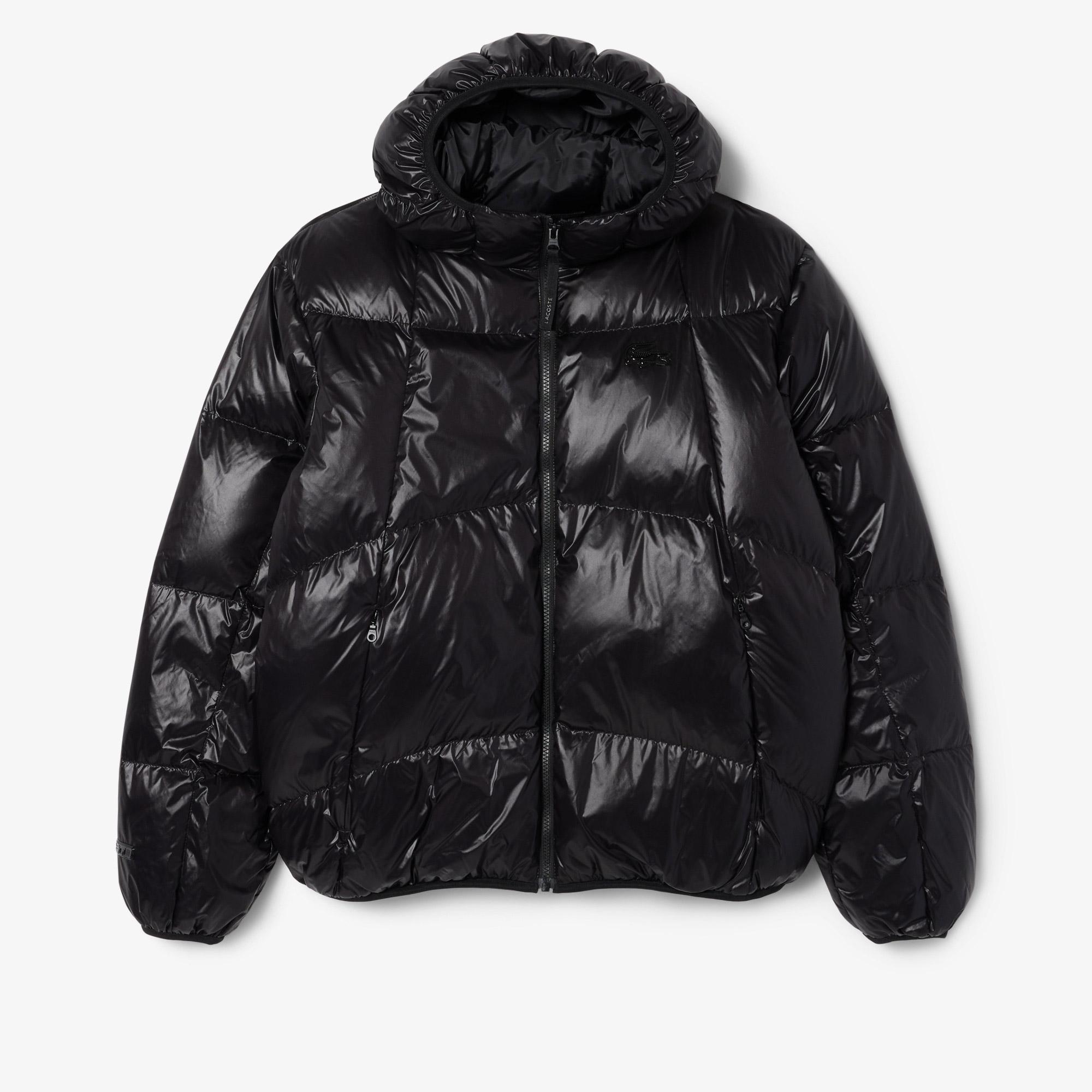 Erkek Relaxed Fit Kapüşonlu Siyah Mont