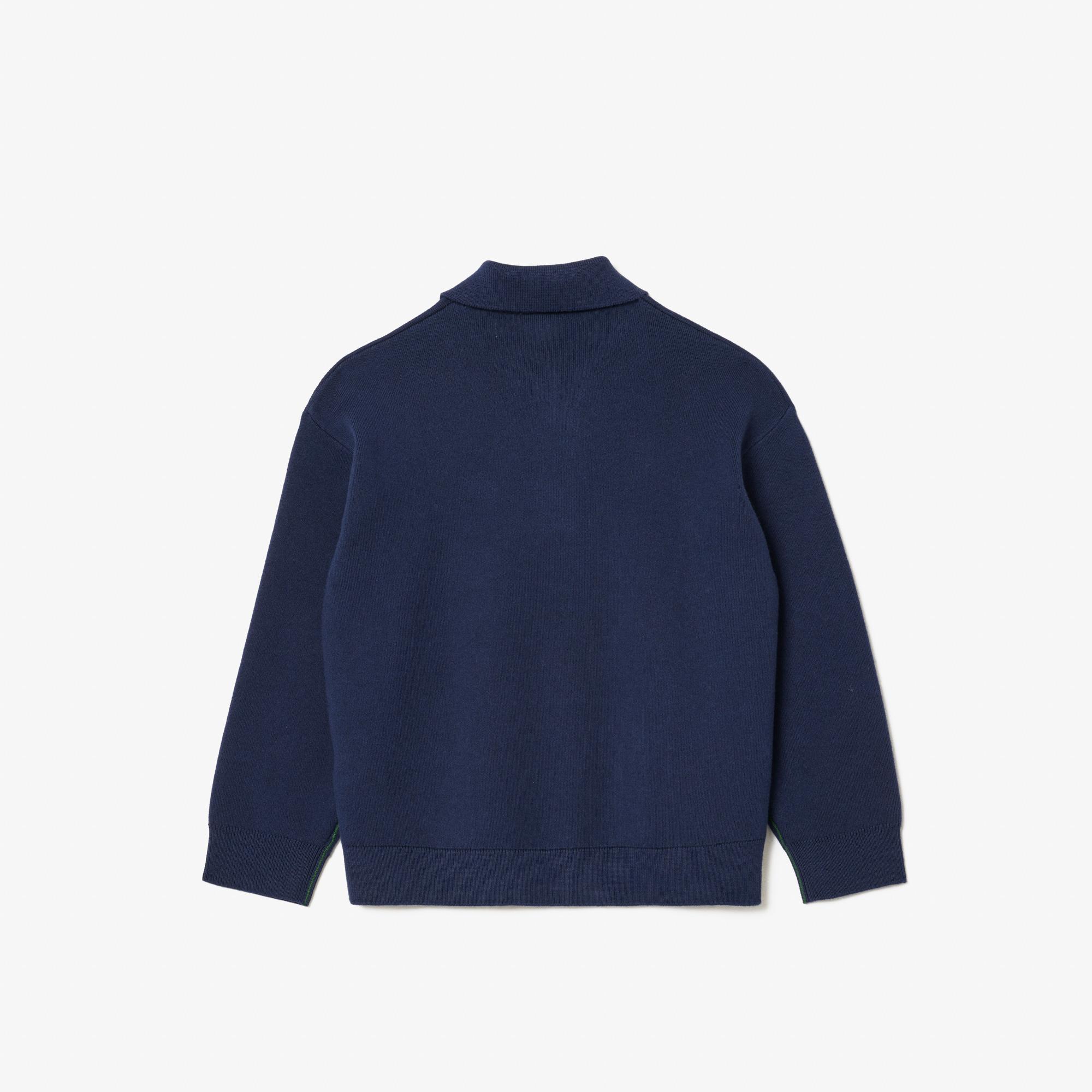 Çocuk Polo Yaka Lacivert Kazak