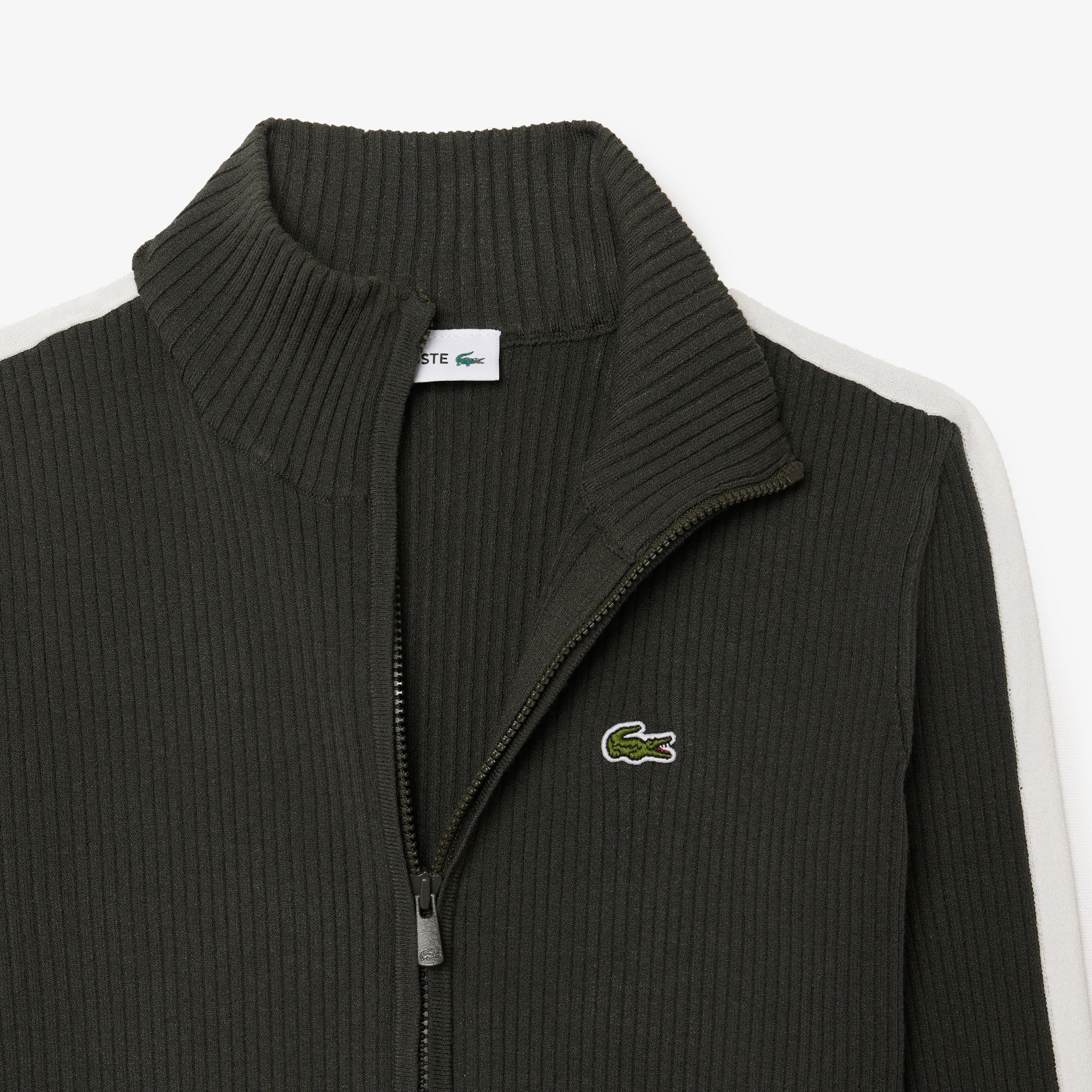 Kız Çocuk Renk Bloklu Haki Hırka