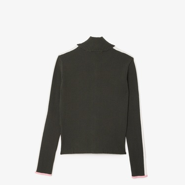  Kız Çocuk Renk Bloklu Haki Hırka