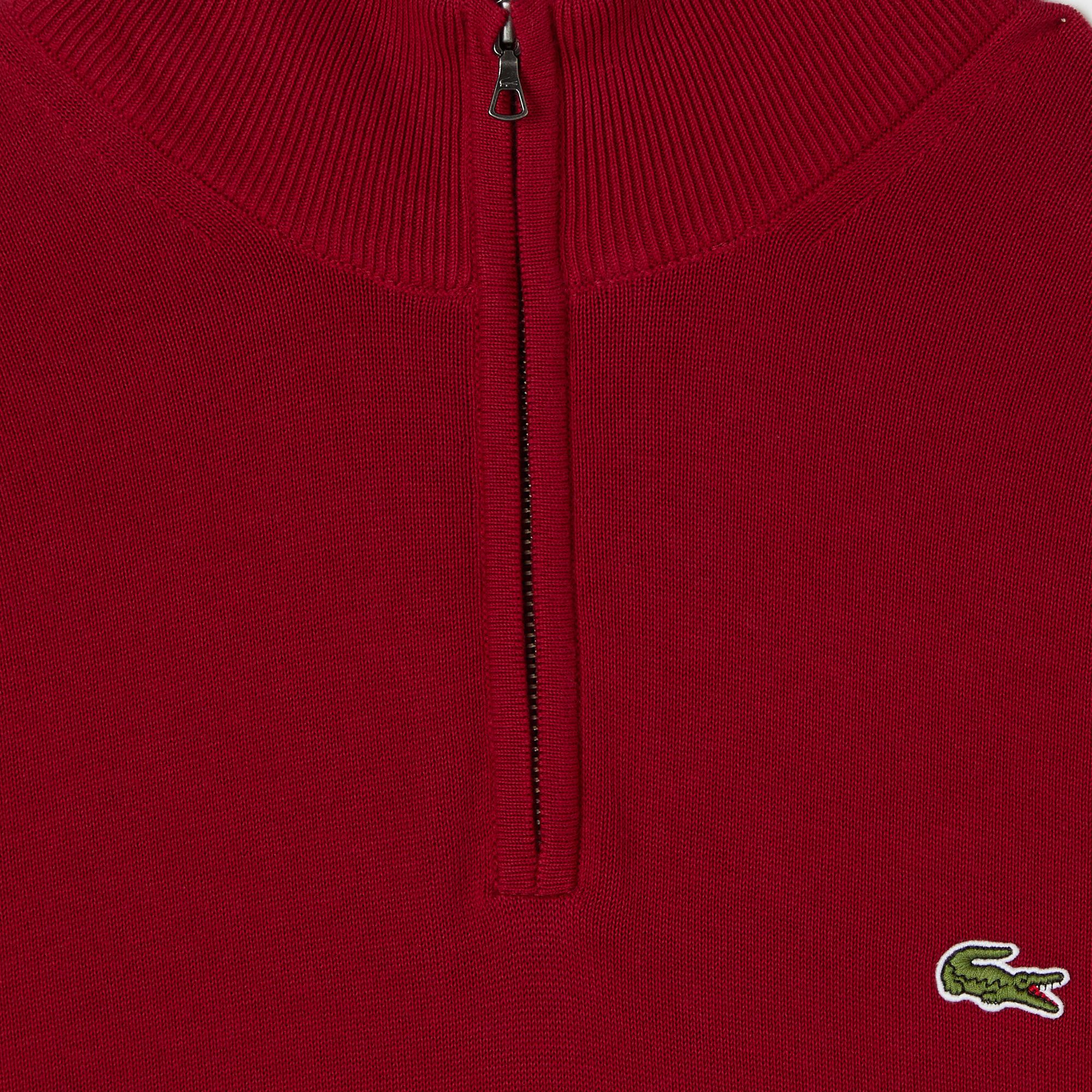 Lacoste Regular Fit Yarım Fermuarlı Erkek Kırmızı Kazak