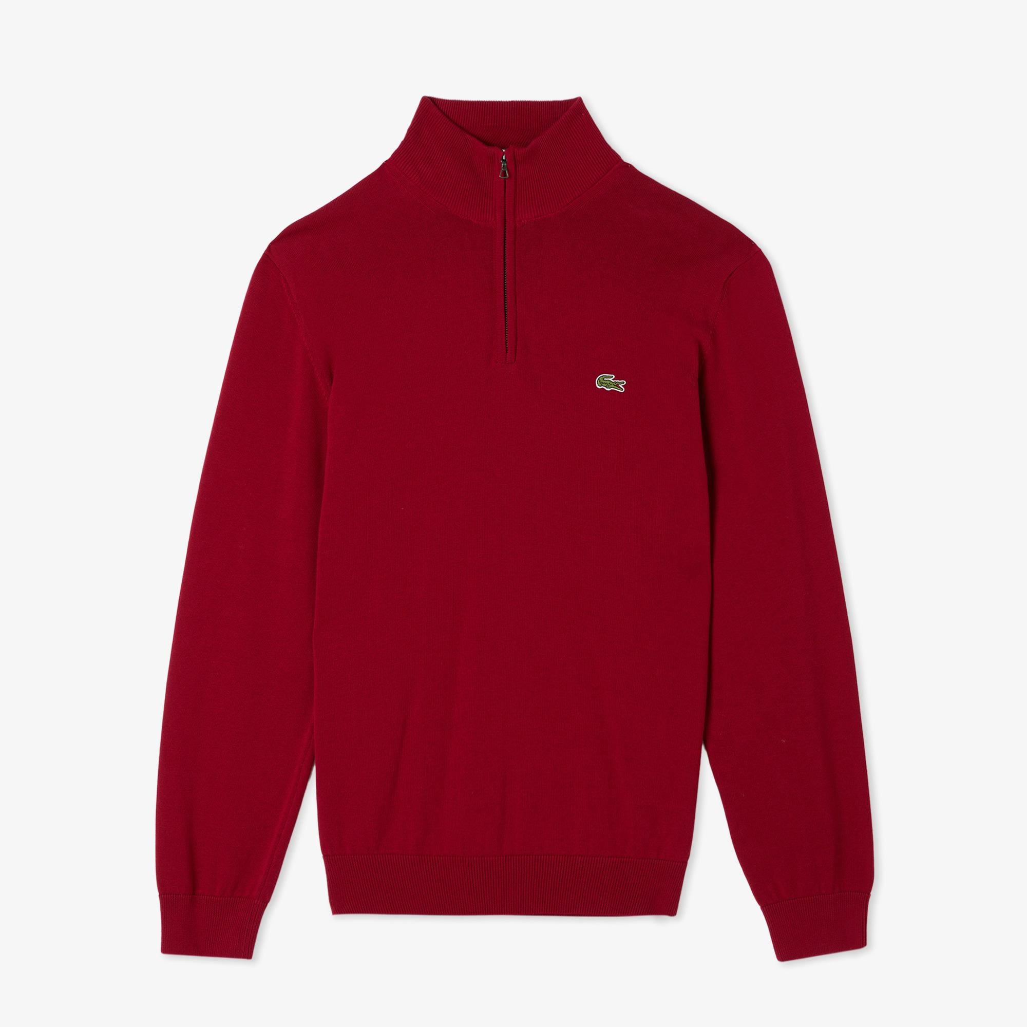 Lacoste Regular Fit Yarım Fermuarlı Erkek Kırmızı Kazak