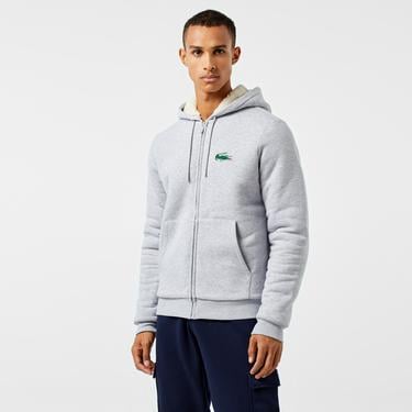  Erkek Relaxed Fit Kapüşonlu Gri Sweatshirt