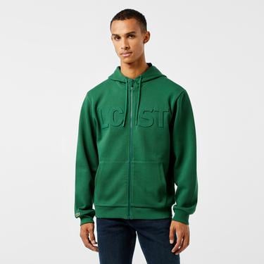  Erkek Relaxed Fit Kapüşonlu Baskılı Yeşil Sweatshirt